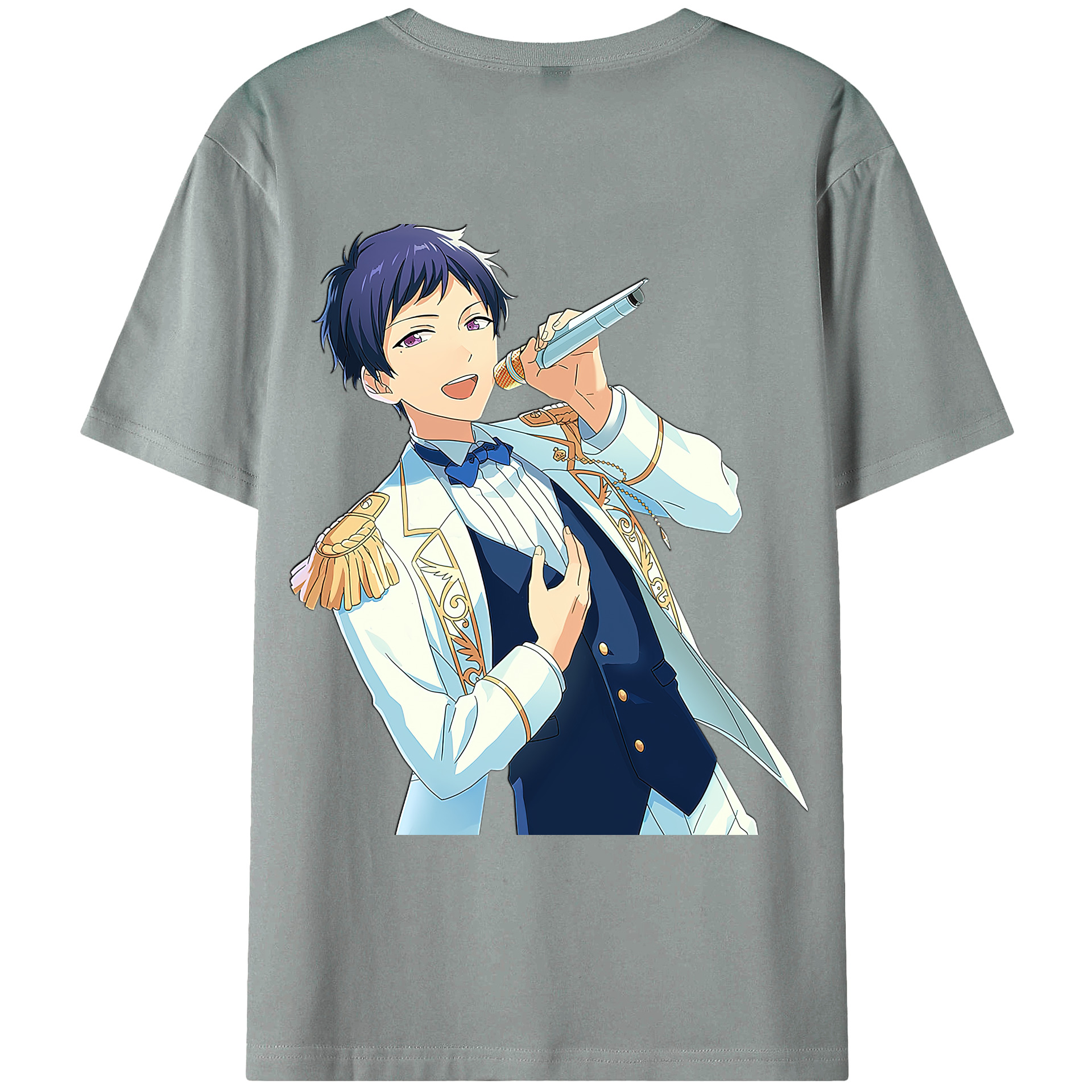 （画像用） あんさんぶるスターズ! Ensemble Stars 綿100％ メンズ半袖Tシャツ（バックプリント） 通気性